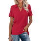Casual V-hals T-shirt voor dames