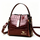 👜 SCONTO DEL 50% PER UN PERIODO LIMITATO! ✨ Borsa da donna con stampa coccodrillo lucida – Strutturata, dettagli dorati, spaziosa ed elegante 💼
