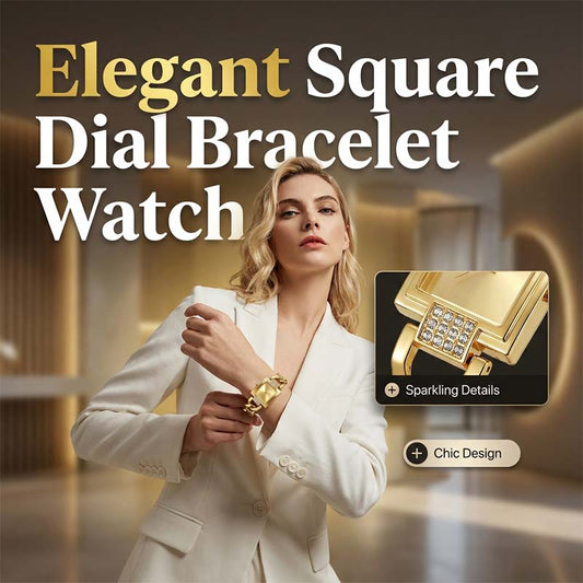 Dames Vierkant Wijzerplaat Armband Horloge