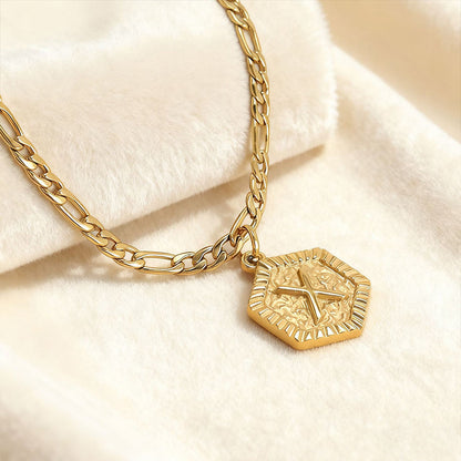 📢📢50% KORTING!! ⏰ Gouden Initiaal Enkelbandje met Figaro Ketting