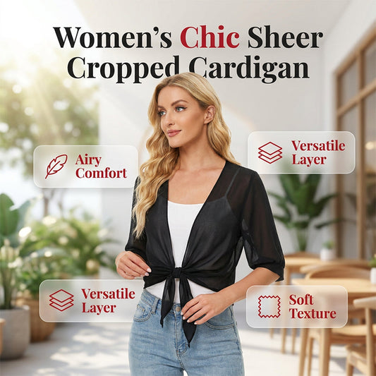 📢📢40% KORTING!! ⏰ Dames Elegante Chiffon Strikvoorkant Cropped Top