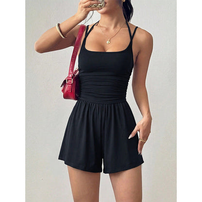 📢📢50% KORTING!! ⏰Dames Casual Spaghettibandjes Korte Jumpsuit