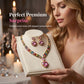 Fonkelende Hart Ketting & Oorbellen Set