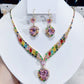 Fonkelende Hart Ketting & Oorbellen Set
