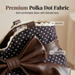 Dames Elegante Polkadot Kant Strik Schoudertas – Tijdloos, Vrouwelijk, Ruim
