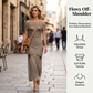 Dames Off-Shoulder Top & Vissenstaart Rok Set – Elegante Bloemen Mesh, Romantisch Silhouet