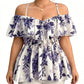 Dames Plus Size Bedrukte Off-Shoulder Ruche Cami Top – Elegant, Ademend, Zomers