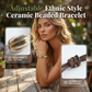 Verstelbare Etnische Stijl Keramische Kralen Armband – Boho Chic, Lichtgewicht, Huidvriendelijk
