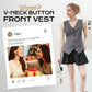 Elegante Dames V-Hals Vest met Knoopsluiting