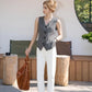 Elegante Dames V-Hals Vest met Knoopsluiting