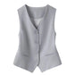 Elegante Dames V-Hals Vest met Knoopsluiting