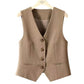 Elegante Dames V-Hals Vest met Knoopsluiting
