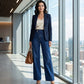 Dames jeans met hoge taille en wijde pijpen