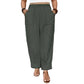 Dames Relaxed Fit Broek met Omgeslagen Enkels