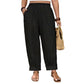 Dames Relaxed Fit Broek met Omgeslagen Enkels