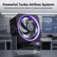 Draagbare Bureau- & Wandventilator met LED-display