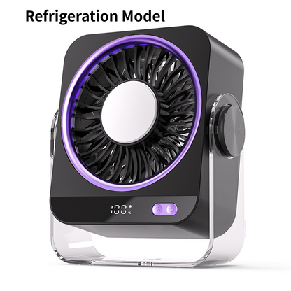 Draagbare Bureau- & Wandventilator met LED-display