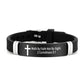 Armband met Inspirerende Bijbeltekst en Kruis