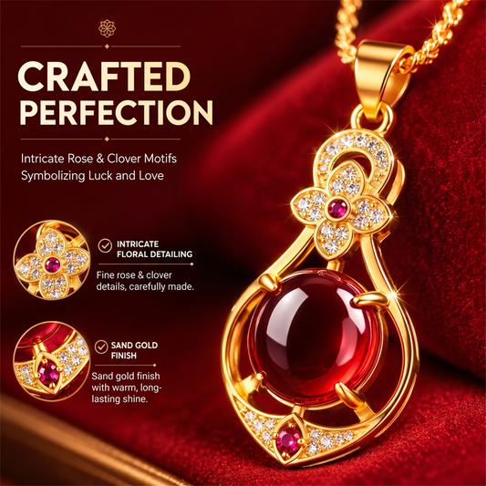 Elegante Klaverblad Traan Ketting