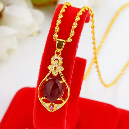 Elegante Klaverblad Traan Ketting