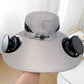 Ultralight Zonnehoed met Zonnepaneel Ventilator