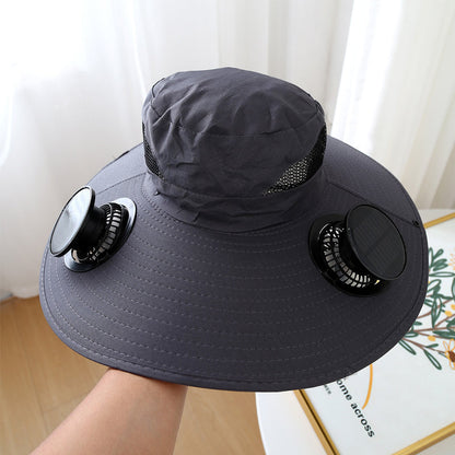 Ultralight Zonnehoed met Zonnepaneel Ventilator