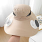 Ultralight Zonnehoed met Zonnepaneel Ventilator