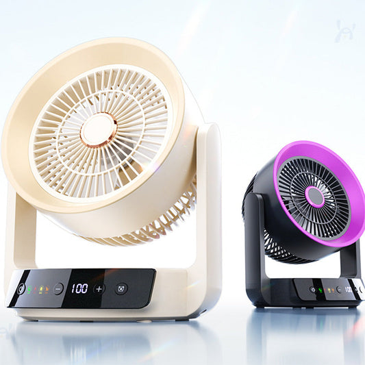 Stille bureauventilator met slimme led-indicator