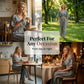 Dames Gestreepte Crop Top & Wijde Pijp Broek Set