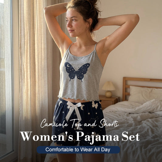 Dames Hemdtop en Shorts Pyjamaset
