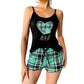 Dames Hemdtop en Shorts Pyjamaset