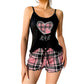 Dames Hemdtop en Shorts Pyjamaset