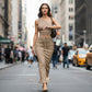 Elegante Asymmetrische Croptop en Hoge Taille Rokset