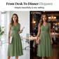 Dames Elegante Mouwloze V-hals Jurk