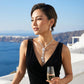 Dames Zirkoon Bloemen Ketting & Oorbellen Set