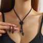 Dames Zirkoon Bloemen Ketting & Oorbellen Set
