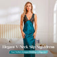 Elegante V-hals Slip Nachthemd