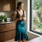 Elegante V-hals Slip Nachthemd