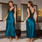 Elegante V-hals Slip Nachthemd