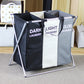 🧺👕🔄 TIJDELIJK 50% KORTING! ✨📦 Opvouwbare 3-Vaks Wasmand Sorter – Ruimtebesparend, Lichtgewicht, voor Slaapkamer & Badkamer 🏠🧼