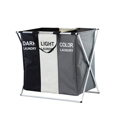 🧺👕🔄 TIJDELIJK 50% KORTING! ✨📦 Opvouwbare 3-Vaks Wasmand Sorter – Ruimtebesparend, Lichtgewicht, voor Slaapkamer & Badkamer 🏠🧼