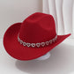 🤠 SCONTO DEL 50%! 💖 Cappello da cowboy da donna con cuore in strass – Elegante fedora in stile jazz francese – Dettagli scintillanti, leggero e regolabile – perfetto per festival, feste o per un look estivo chic 🎶