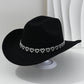 🤠 SCONTO DEL 50%! 💖 Cappello da cowboy da donna con cuore in strass – Elegante fedora in stile jazz francese – Dettagli scintillanti, leggero e regolabile – perfetto per festival, feste o per un look estivo chic 🎶