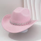 🤠 SCONTO DEL 50%! 💖 Cappello da cowboy da donna con cuore in strass – Elegante fedora in stile jazz francese – Dettagli scintillanti, leggero e regolabile – perfetto per festival, feste o per un look estivo chic 🎶