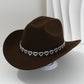 🤠 SCONTO DEL 50%! 💖 Cappello da cowboy da donna con cuore in strass – Elegante fedora in stile jazz francese – Dettagli scintillanti, leggero e regolabile – perfetto per festival, feste o per un look estivo chic 🎶