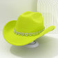 🤠 SCONTO DEL 50%! 💖 Cappello da cowboy da donna con cuore in strass – Elegante fedora in stile jazz francese – Dettagli scintillanti, leggero e regolabile – perfetto per festival, feste o per un look estivo chic 🎶