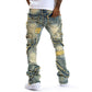 👖50% DI SCONTO! ✨ Jeans classici elasticizzati con gamba svasata da uomo – Lavaggio vintage e dettagli patchwork – Denim di alta qualità, perfetti per uno stile smart-casual – comodi ed eleganti 🔥