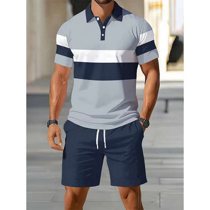 👕 Set Due Pezzi Camicia & Shorts da Uomo – Comodo, Traspirante & Versatile per Estate, Tempo Libero & Viaggi ☀️🩳