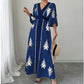 🏆ULTIMO GIORNO DI SALDI – 50% DI SCONTO🔥Maxi Vestito Elegante da Donna con Scollo a V e Stampa