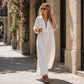 Maxi Abito da Donna Minimalista in Tinta Unita